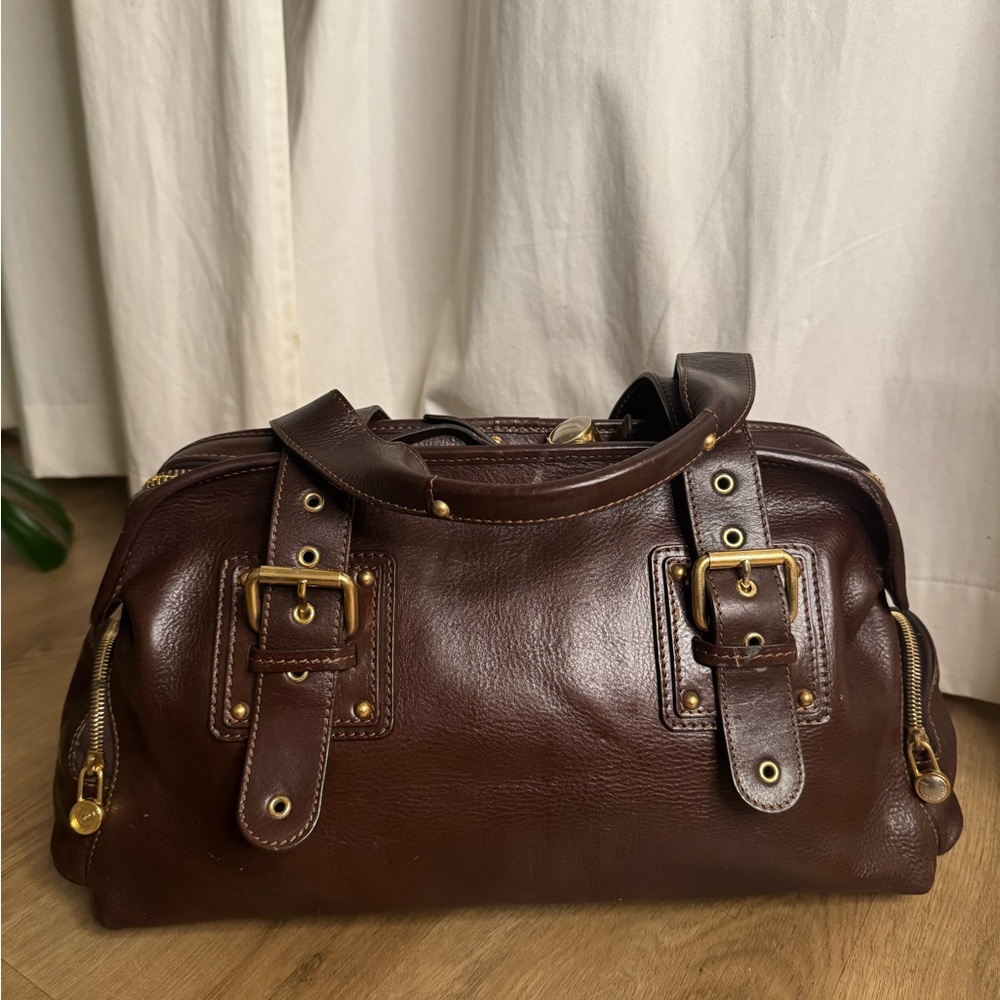 Vintage Marc Jacob Brown Patti Satchel Leather Bag